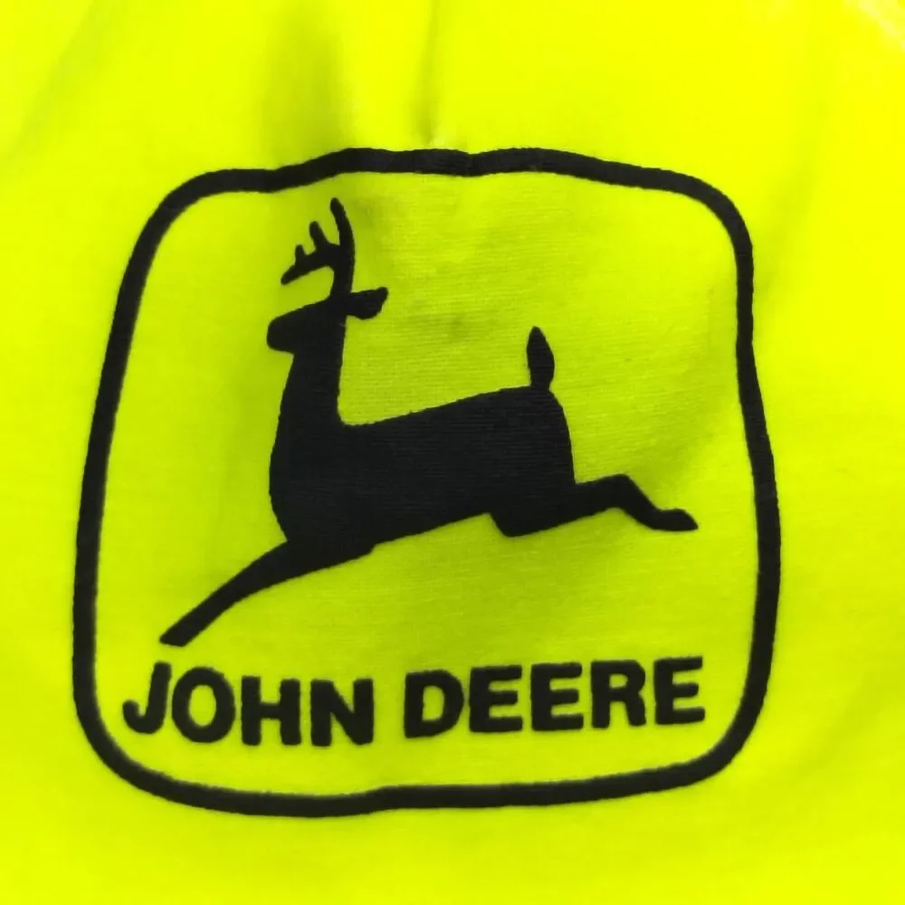 John Deere Hat Baseball Cap Men's Adjustable Neon Yellow K-Products USA